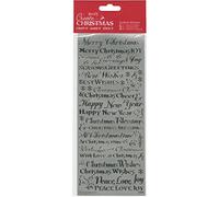 Autocollants Papermania Traditional Xmas Sentiment Outline - Argent