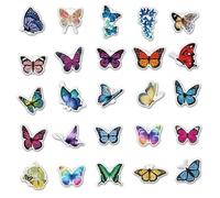 Autocollants Papillon Imperméables Multicolores Pour Enfants, 50 Pièces, Étiquette Autocollante Amovible En Pvc, Décor Pour Réfrigérateur Valise, Diy Bricolage, Offre Spéciale, 50%