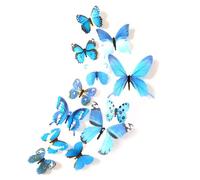 Autocollants Papillons 3d Décoratifs, 12 Pièces, Stickers Muraux Amovibles, Décor Artistique Pour La Maison, Salon H88f