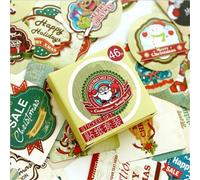 Autocollants Père Noël Joyeux Noël, Étiquette Scrapbooking, Décoratif, Artisanal, Pour Album Photo, Décor Pour Journal Intime, Diy Bricolage, 46 Pièces