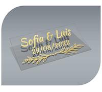 Autocollants personnalisables avec nom et date, autocollants pour invitations, mariage, baptême, fiançailles, communion, anniversaire, fête, vintage, tampon (Modèle 8)