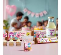 Autocollants personnalisables pour événements et fonds photographiques, modèle 039-006 – Nombre d'enfants : Pour 25 enfants, Autocollants muraux : Sans autocollants muraux