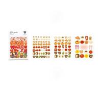 Autocollants Plats Simples De Créativité, 6 Feuilles, Jolis Autocollants Décoratifs Pour Journal, Scrapbooking, Décor D'album Photo, Diy Bricolage