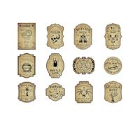 Autocollants pour bouteilles de vin 12 Pièces Marque-Boisson Autocollants
