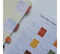 Autocollants pour calendrier 2026-2027 - Onglets mensuels adhésifs - Marqueurs de page pour journaux, scrapbooking, carnets de notes, projets d'artisanat (Joy)