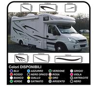 Autocollants pour camper Graphics stickers vinyle autocollants Set camping-car van x 14 autocollants kit complet Graphics 24 (COULEURS COMME DANS LES PHOTOS)