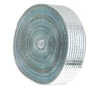 Autocollants pour Carrelage Mosaïque Miroir, Verre Fibre Argenté