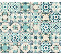 Autocollants pour carrelage pour la cuisine et la salle de bain – 30 autocollants imitation carrelage ciment de style azulejos, Franzy – 30 autocollants, 20 x 20 cm