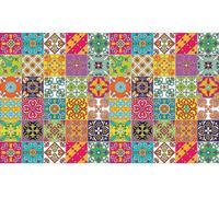 Autocollants pour carrelage pour la cuisine et la salle de bains – 60 autocollants imitation carrelage ciment de style Azulejos Nicolo – 60 autocollants, 15 x 15 cm