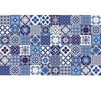 Autocollants pour carrelage pour la cuisine et la salle de bains – 60 autocollants SATIO imitation carrelage ciment – 60 autocollants 15 x 15 cm
