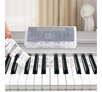 Autocollants pour clavier de piano, guide coloré de notes de piano pour débutants, amovibles, taille complète 88 touches, réutilisables