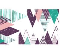 Autocollants pour enfants avec des motifs de montagnes scandinaves, création Madoka, 120 x 200 cm