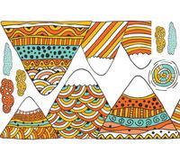 Autocollants pour enfants avec des motifs de montagnes scandinaves par Ashoka, 100 x 150 cm