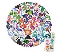 Autocollants Pour Ordinateur Portable Dragon De Dessin Animé - Pack D'autocollants Pour Ordinateur Portable Dragon, Autocollants En Vinyle De Dessin Animé Mignon, Autocollants Pour Ordinateur Portable