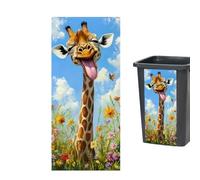 Autocollants Pour Poubelle Extérieure Grand Animal De Ferme Créatif En PVC | Étiquettes Décoratives Girafe Pour Conteneur À Déchets Pour Jardin Rue Ruelle Patio Arrière-cour Trottoir
