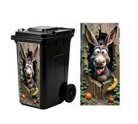 Autocollants pour poubelles à ordures 2D imperméables avec motifs d'animaux | Autocollant pour poubelle, pour terrasse, cour, jardin, extérieur, rue, trottoir, parc