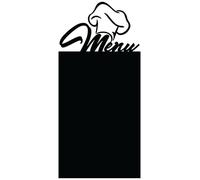 Autocollants pour tableau noir – autocollants muraux effaçables – CARTE DU CHEF + CRAIES LIQUIDES BLANCHES – 180 x 85 cm