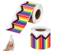 Autocollants Pride LGBTQ+ Arc-en-Ciel Rectangulaires 3,8 cm - 2 Rouleaux 1000 Pièces - Stickers Colorés Auto-adhésifs pour Voiture, Cadeaux, Décoration, Événements Pride