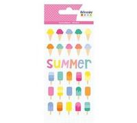 Autocollants Puffies 3D Tutti Frutti Glaces Rose G
