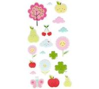 Autocollants Puffies - Fruits adorables Multicolore G