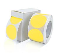 Autocollants Ronds 38mm Jaune Rouleau De Petits Points De Colle Étiquettes Code Couleur Cercles Autocollants Détachables Résistant Aux Intempéries Avec Boîte Distributrice 500 Pièces