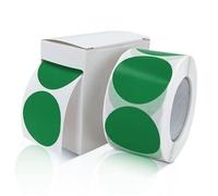 Autocollants Ronds 38mm Vert Rouleau Autocollant Petits Points De Colle Étiquettes Code Couleur Cercles Autocollants Détachables Résistant Aux Intempéries Avec Boîte Distributrice 500 Pièces