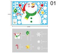 Autocollants Séries De Noël, Sticker Mural Et Fenêtre, Bonhomme De Neige, Elk, Joli Film Décoratif Amovible En Pvc Pour Fête De Noël