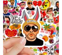 Autocollants Singer Bad Bunny, 50 pièces, autocollants Graffiti de dessin animé, autocollants pour ordinateur portable, valise, réfrigérateur, carnet de notes, jouets pour adolescents, cadeau 50pcs