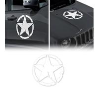 Autocollants Stickers - Army Star - Jeep Renegade - Blanc - Diamètre 33 cm - 2 Pièces