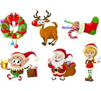 Autocollants « Surprises de Noël » – Autocollants de Noël – Décoration de fête – 120 x 160 cm