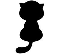 Autocollants tableau noir – autocollants muraux effaçables – Adorable chat + 4 craies liquides – 210 x 115 cm