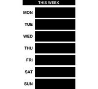Autocollants tableau noir – autocollants muraux effaçables – calendrier hebdomadaire – 180 x 110 cm