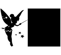 Autocollants tableau noir – autocollants muraux effaçables – FAIRY + 4 craies liquides – 95 x 150 cm