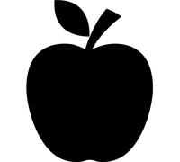 Autocollants tableau noir – autocollants muraux effaçables – motif Apple – 140 x 110 cm