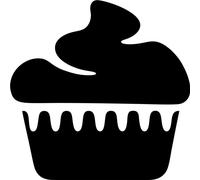 Autocollants tableau noir – autocollants muraux effaçables – motif cupcake – 100 x 100 cm