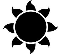 Autocollants tableau noir – autocollants muraux effaçables – motif soleil – 100 x 100 cm
