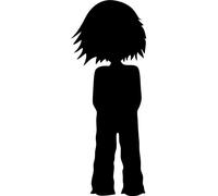 Autocollants tableau noir – autocollants muraux effaçables – PETITE SILHOUETTE – 175 x 65 cm