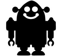 Autocollants tableau noir – Autocollants muraux effaçables – ROBOTS + 4 CRAIES LIQUIDES – 95 x 85 cm