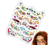 Autocollants Visage Fête Décalcomanie Amovible Thème Football