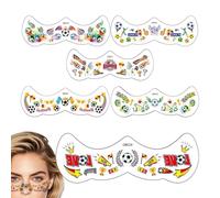 Autocollants Visage Fête - Décoratifs Thème Football - Stickers Visage Cheerleading,pour Femmes, Hommes, Adultes et lors du Rassemblement des Matchs de Football et des Événements Sportifs