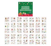 Autocollants Visage Fêtes Pour | 35 Feuilles Anti-Sueur Classique,Autocollants Corps Père Noël Lumineux Pour - Pour Garçons Filles Élèves Étudiants Mains Visage Bras