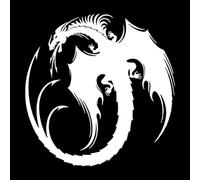 Autocollants Voiture,iSpchen 2pcs Sticker Voiture Dragon Totem Stickers DéCoration Personnalisé Autocollants Voiture ExtéRieur Autocollant De FenêTre Stickers Pour Voiture Moto Blanc 15 * 14.8cm