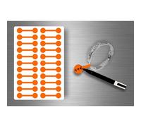 Autocollats Sticker Bijoux Prix Etiquette Magasin Bijouterie - Orange / Lot De 22