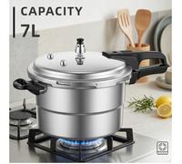Autocuiseur 7L/24cm - Avec assiette vapeur - Cocotte minute 70Kpa - Antidéflagrant - Aluminium - Rapide -Convient à tous les poêles
