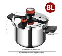 Autocuiseur - Cocotte minute - 2 niveaux de pression - Inox - 8L - Rapide - antidéflagrant - Grande capacité - Tous feux compatible