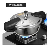 Autocuiseur de 3,8 L et 80 kPa avec une large ouverture de 28 cm, fabriqué en acier inoxydable 304 épais.