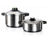 Autocuiseur Elma Prêst Duo Lot 2 Autocuiseurs Inox 18/10 - Elma