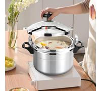 Autocuiseur en aluminium - Autocuiseur de 12 litres pour cuisinière à gaz - Couvercle de sécurité - Fermeture facile - Cuisson rapide