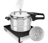 Autocuiseur - Mijoteuse 5 L Avec Insert Vapeur, Marmite Haute Pression En D'aluminium, Multicuiseurs Robustes | Pour La Maison Cuisine Viande Volaille Légumes Fruits De Mer Salle À Manger