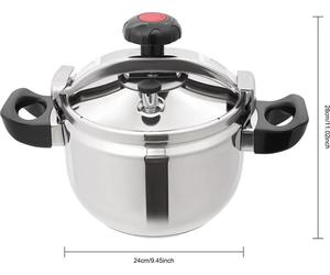 Autocuiseur professionnel - 7 l - Acier inoxydable 201 - Lourd et robuste - Cuisson rapide - Qualité gastronomique - Orange